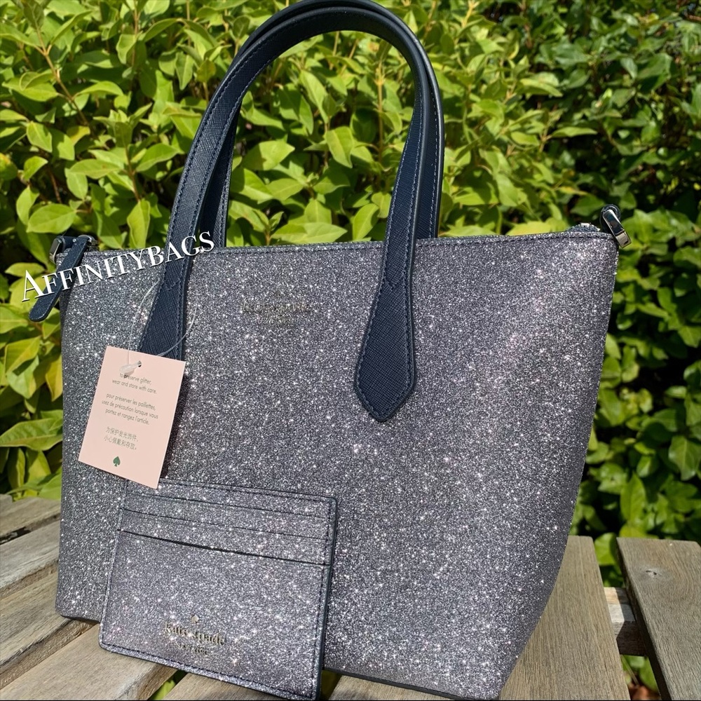 Kate spade joeley satchel glitter card holder - Picture 2 of 7